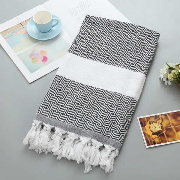 Handmade Tassel Blanket Turkish Beach Towel - Image 4