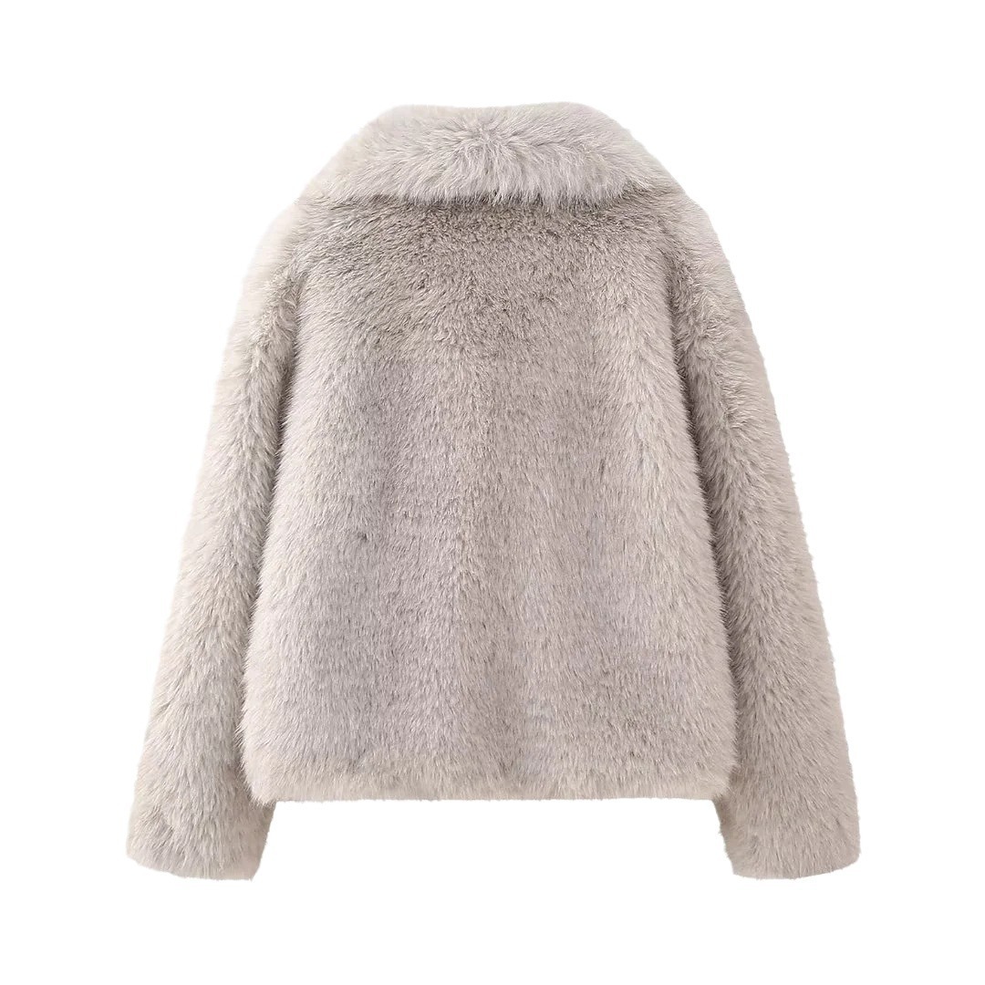 Artificial Fur Mink-like Coat Winter Coat European And American Socialite Style Top - Image 9