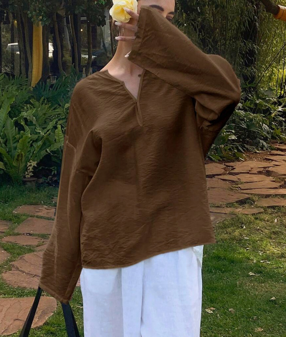 Round Neck Casual Summer Shirt For Women - Image 2