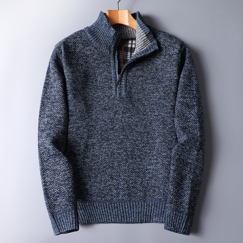 Loose Knit Coat Plush Men's Zipper Sweater - Image 5