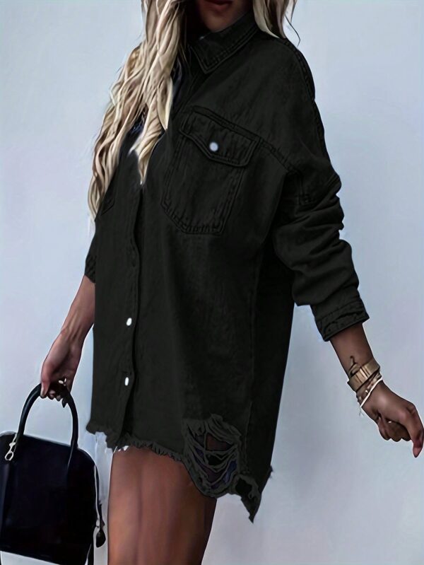 A Multifunctional Denim Jacket For Women's Denim Clothing - Image 6