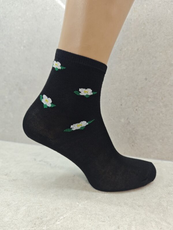 Women's Floral Cotton Socks 6 12 24 Pairs - Image 5