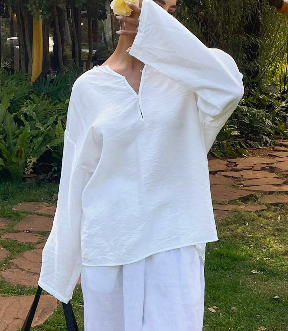 Round Neck Casual Summer Shirt For Women - Image 5