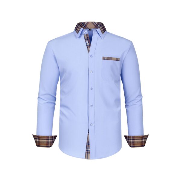 Large Size Patchwork Flower Collar Long Sleeved Men - Image 5