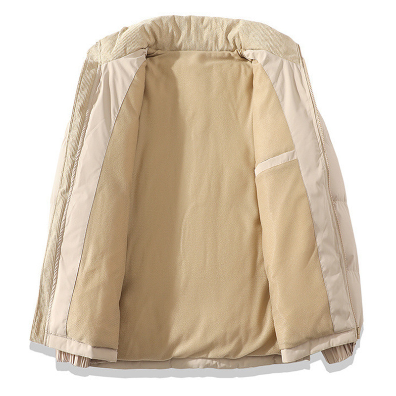 Winter Stand Collar Contrast-colored Coat Cotton Padded Jacket For Men Women Clothing - Image 10