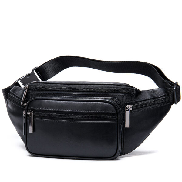 Retro Casual Men's Leather Belt Bag - Image 5