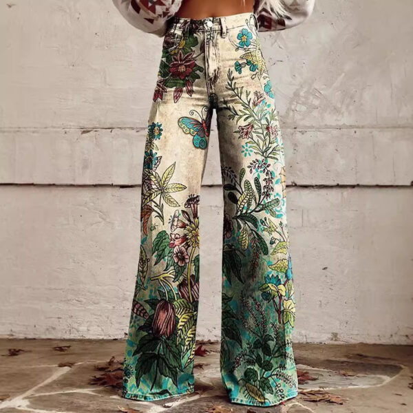 New 3D Thermal Transfer Speaker Simulation Denim Trousers Loose Pants All-matching - Image 5