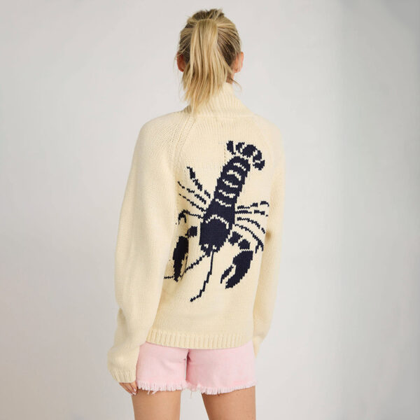 Women's Cardigan Long Sleeve Shrimp Printed Knitted - Image 6