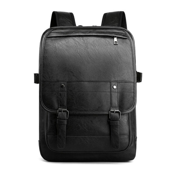 High School Men's Leather Bag Retro Backpack - Image 2