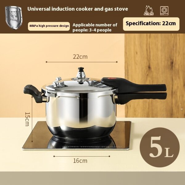 Household Double Bottom Universal Single Handle Multi-functional Large Capacity Stainless Steel Pressure Cooker - Image 7