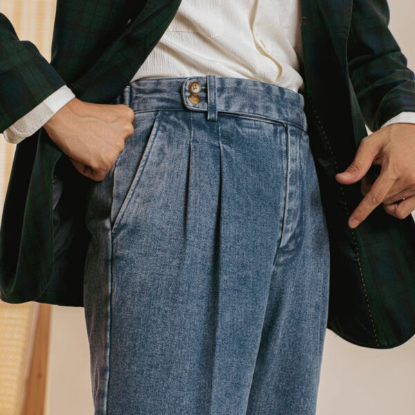 Spring And Autumn New Straight Loose Washed-out Casual Pants - Image 3