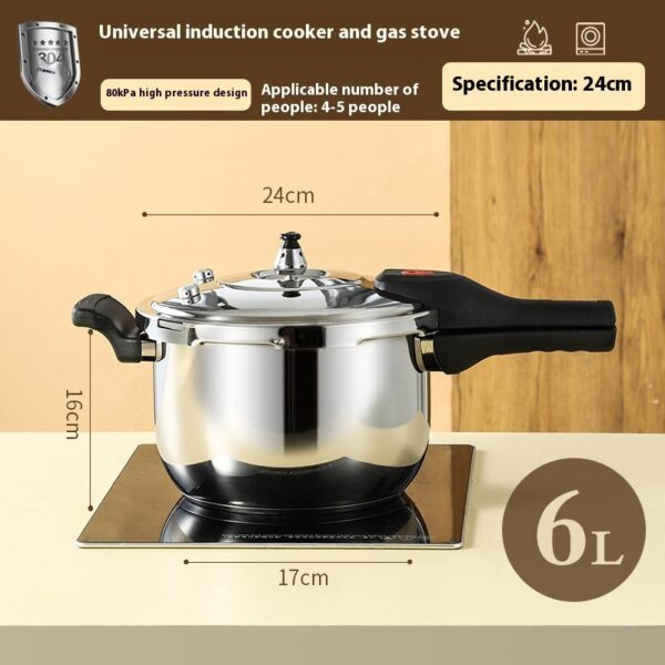 Household Double Bottom Universal Single Handle Multi-functional Large Capacity Stainless Steel Pressure Cooker - Image 5