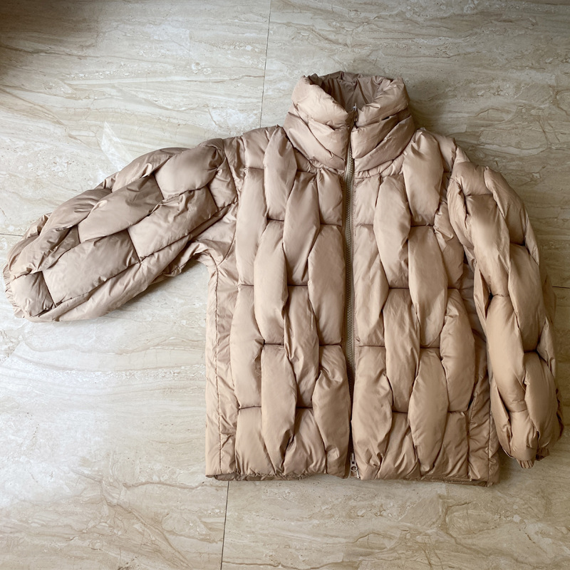 Plus Size Woven Twisted Down Cotton-padded Jacket - Image 3