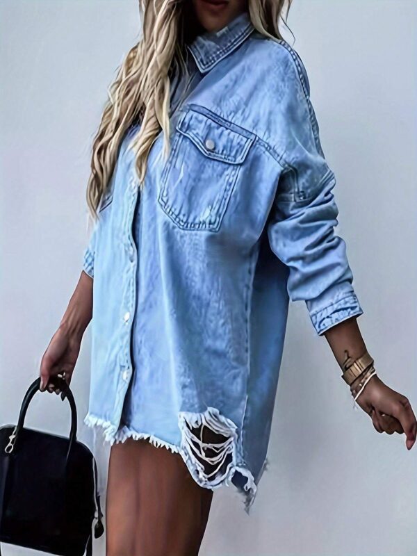 A Multifunctional Denim Jacket For Women's Denim Clothing - Image 3