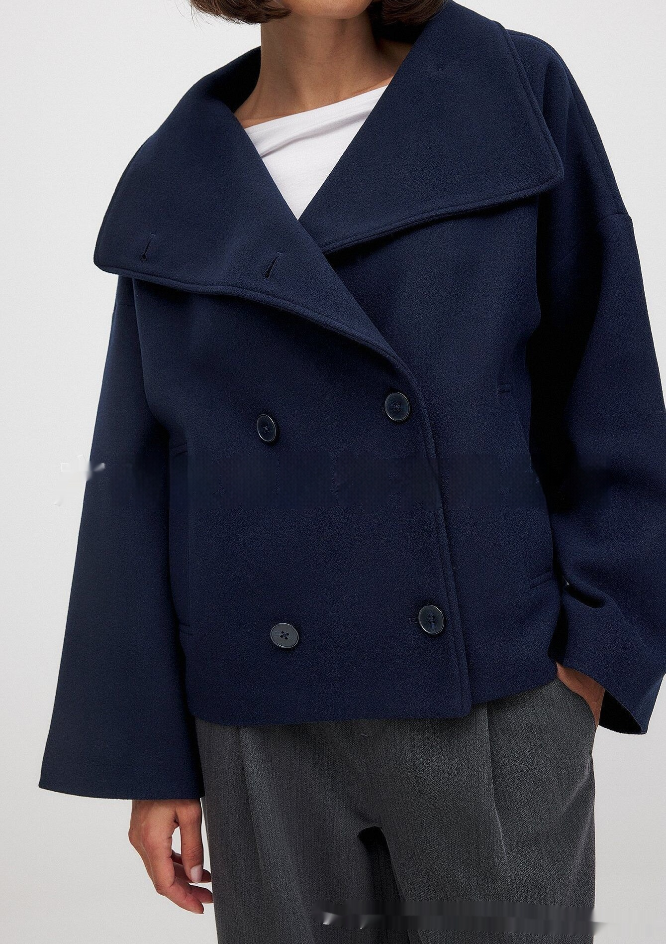 High Sense Short Temperamental Double-faced Woolen Goods Woolen Coat - Image 6