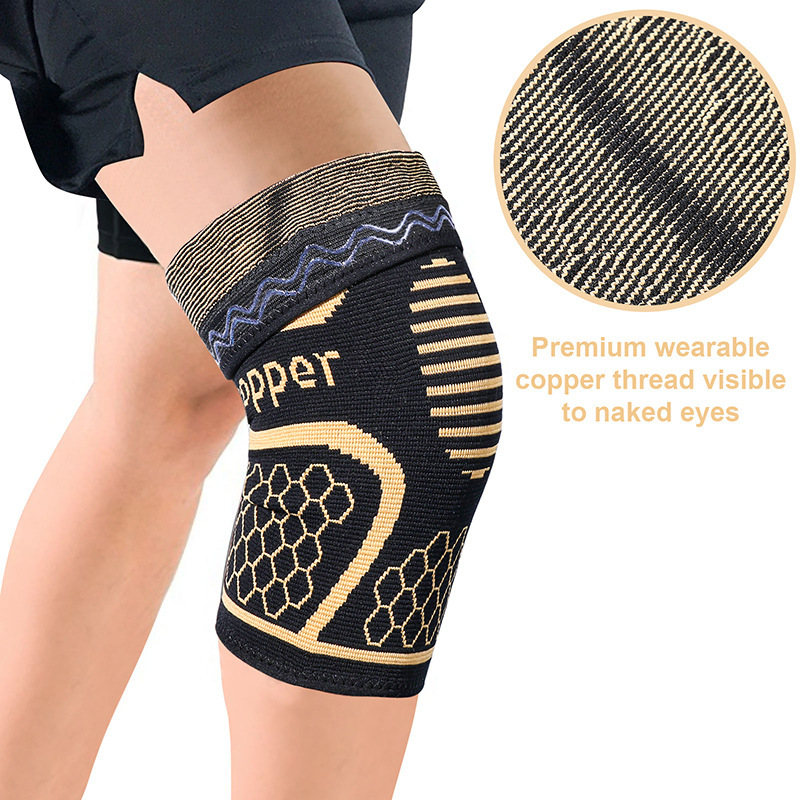 Knitted Knee Badminton Running Fitness Copper Fiber Pads - Image 3