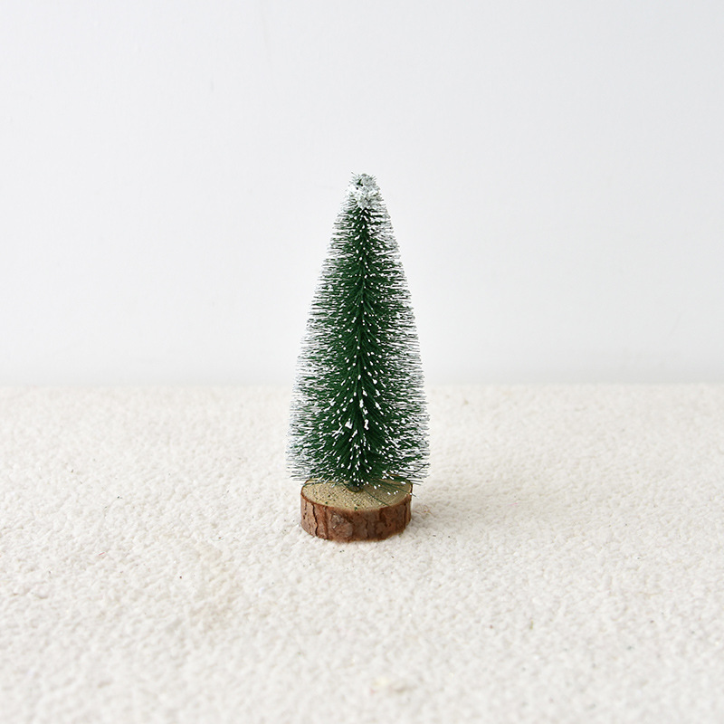 Mini Christmas Tree with Pine Needles Flocking Christmas Tree with White Cedar Tabletop Small Christmas Tree Tabletop Decoration - Image 2