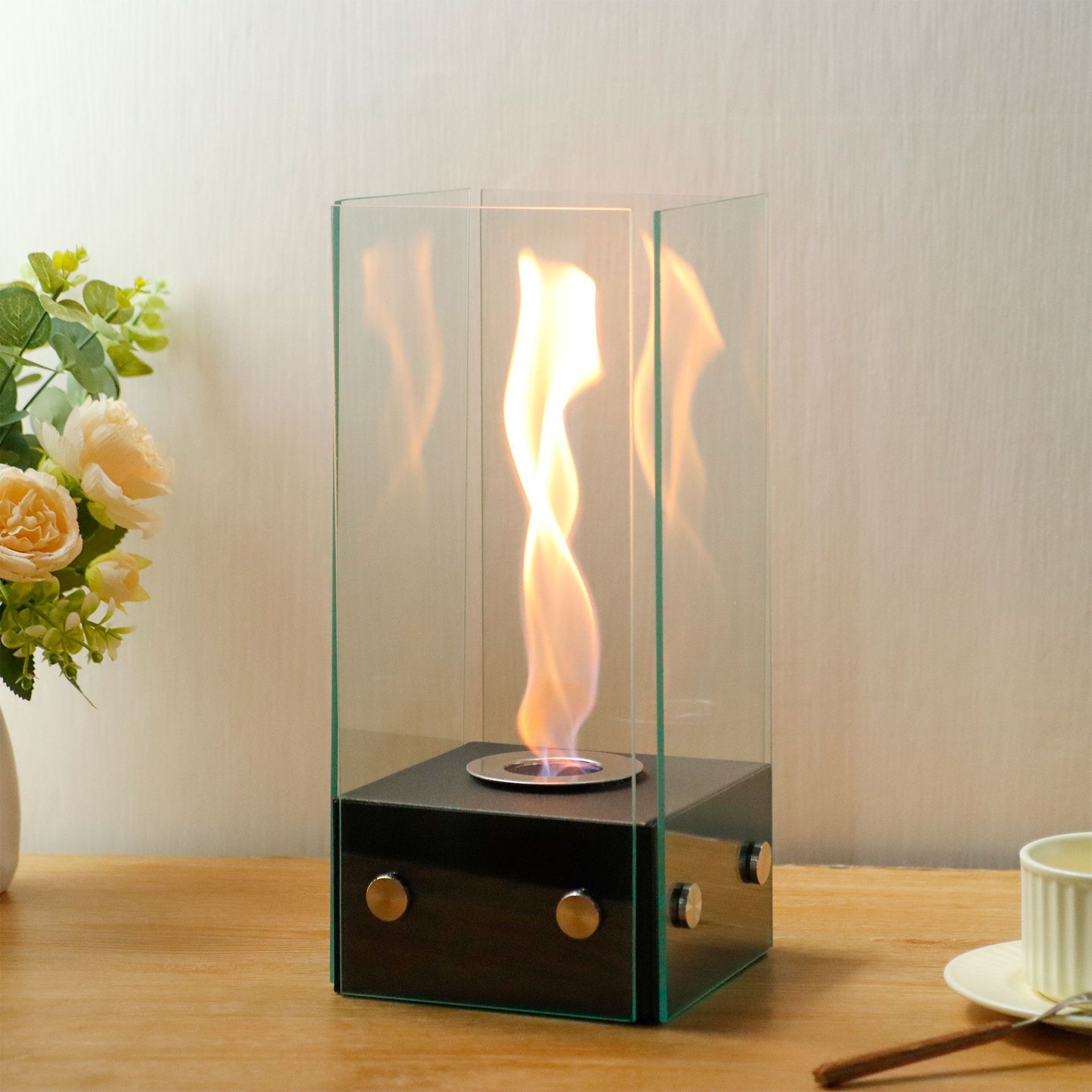 Square Desktop Alcohol Fireplace Lamp - Image 2