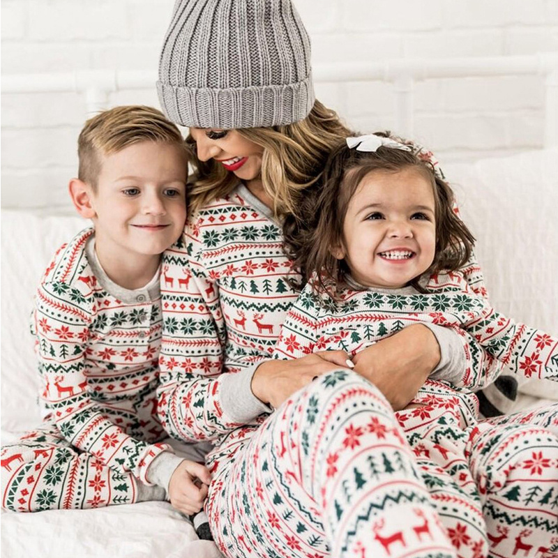 Christmas Pajamas Family Matching New Year Father Mother Kids Baby Look Clothes Set Dad Mom And Daughter Son Pyjamas Outfit - Image 2