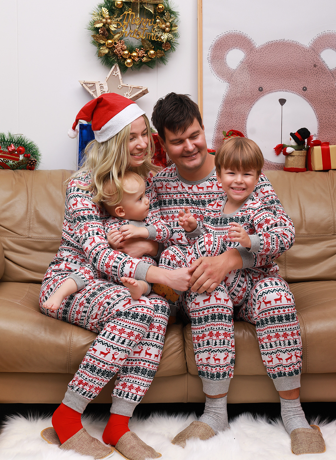 Christmas Pajamas Family Matching New Year Father Mother Kids Baby Look Clothes Set Dad Mom And Daughter Son Pyjamas Outfit - Image 4
