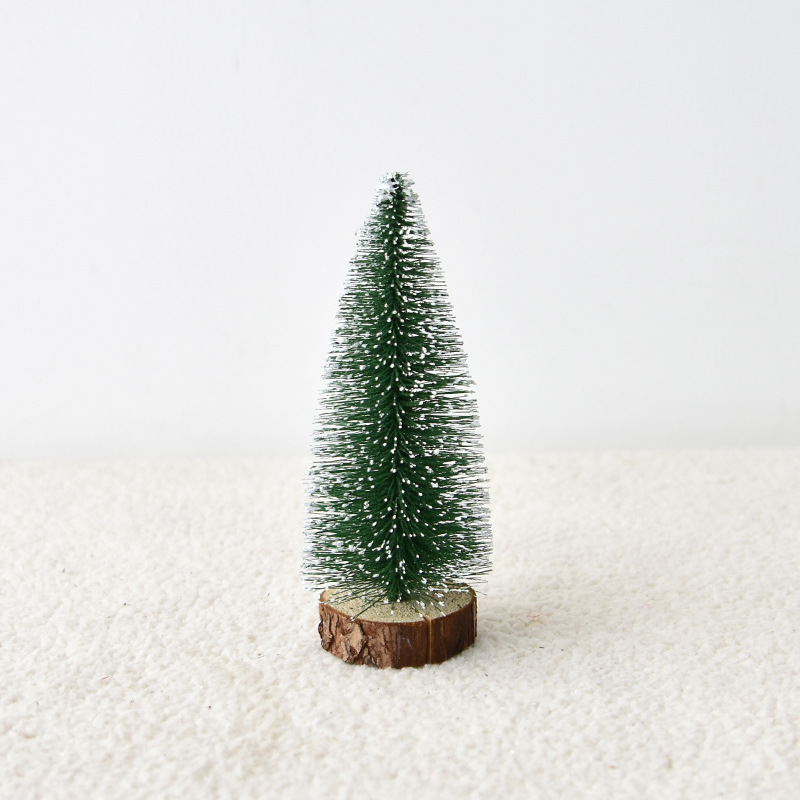 Mini Christmas Tree with Pine Needles Flocking Christmas Tree with White Cedar Tabletop Small Christmas Tree Tabletop Decoration - Image 3