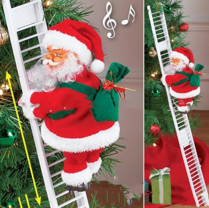 Electric Santa Claus Climbing Ladder Plastic - Image 5