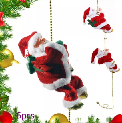 Electric Santa Claus Climbing Ladder Plastic - Image 6