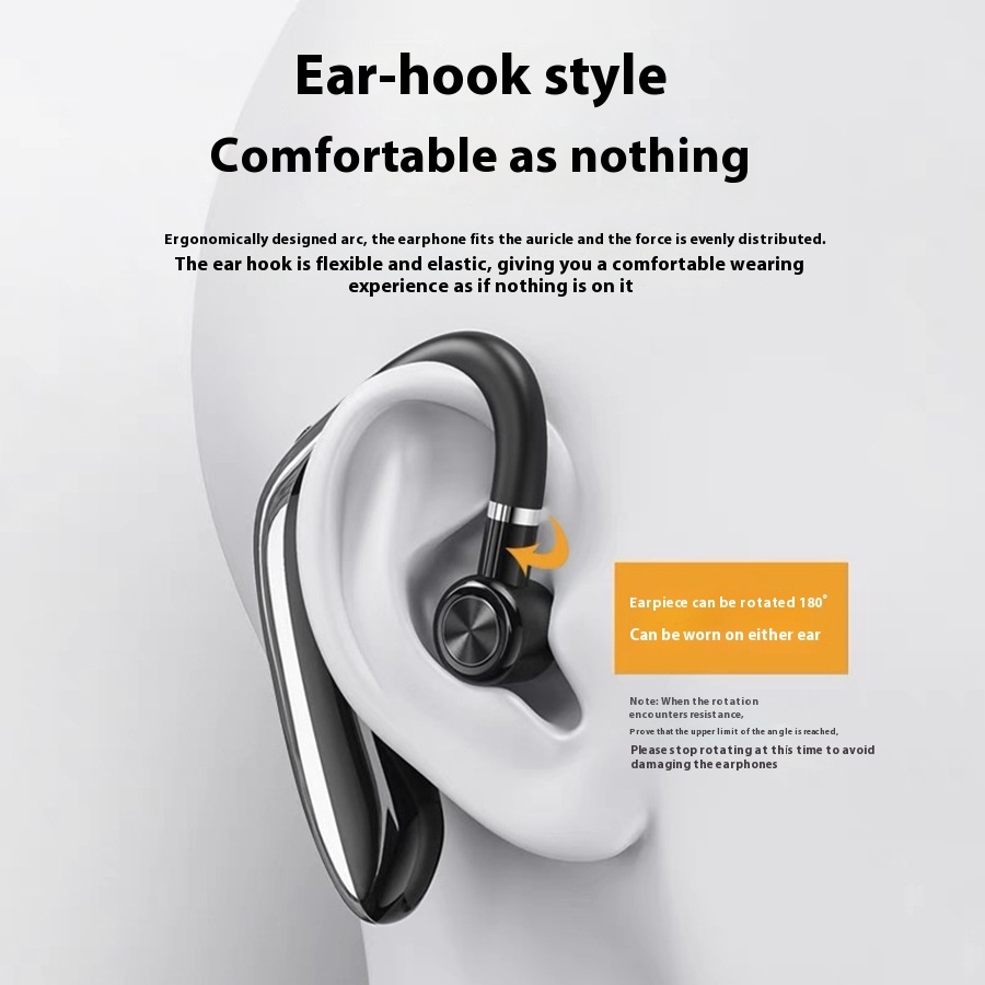 Wireless Bluetooth Headset For Ultra-long Life Battery Clip-on