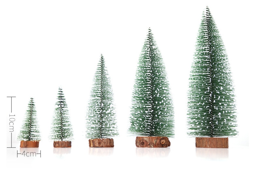 Mini Christmas Tree with Pine Needles Flocking Christmas Tree with White Cedar Tabletop Small Christmas Tree Tabletop Decoration - Image 4