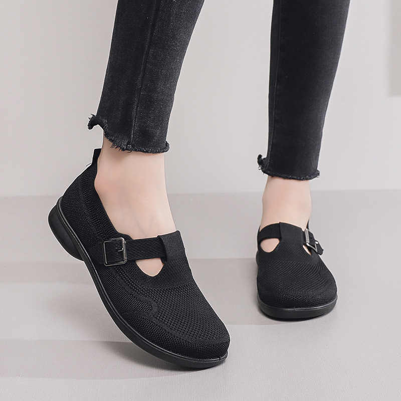 Spring Old Beijing Cloth Shoes Breathable Middle-aged and Elderly Casual Shoes Mesh Anti-slip Soft Sole Slip-on - Image 3