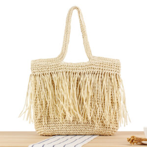 Beach Resort Chic: Handwoven Tassel Bag - Stylish, Spacious, and Versatile Crossbody Bag