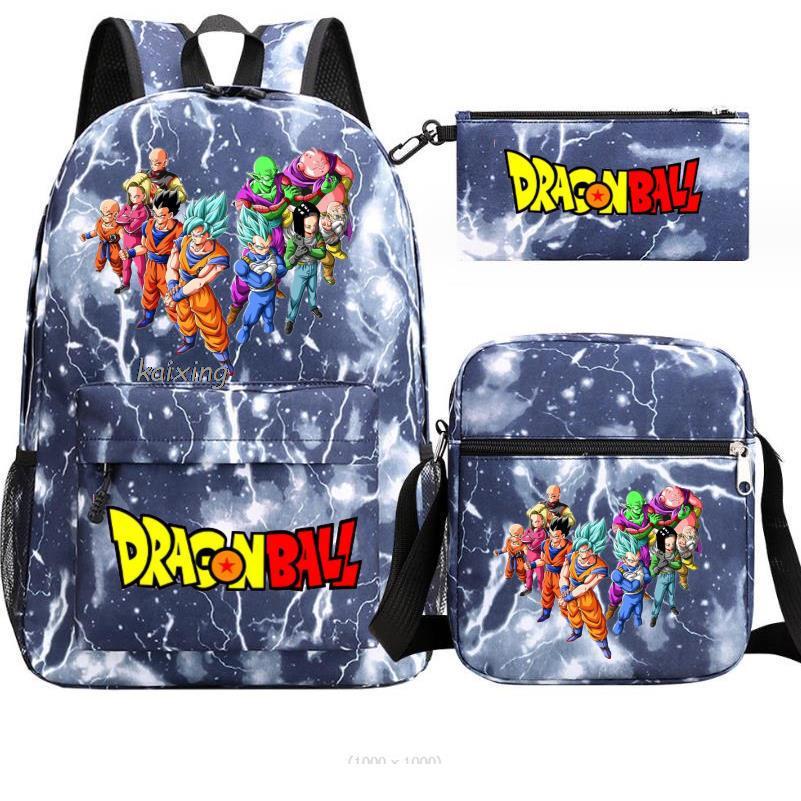 Youth Dragon Ball Backpack Student Shoulder Bag Travel Bag 3-Piece Set - Image 24