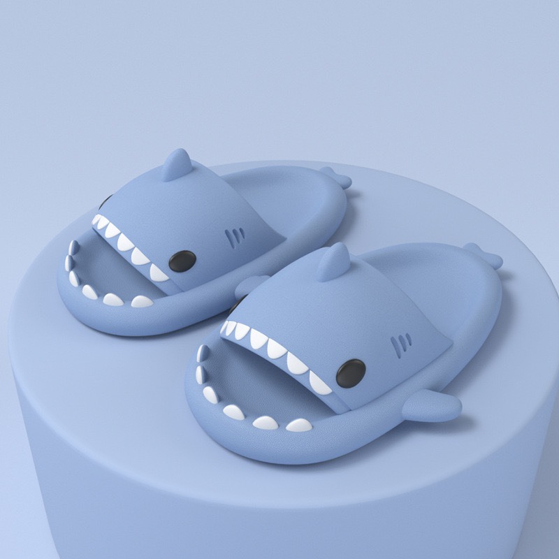 Thick bottomed shark couple slippers women's slippers men's indoor and outdoor funny home cute cartoon slippers - Image 4