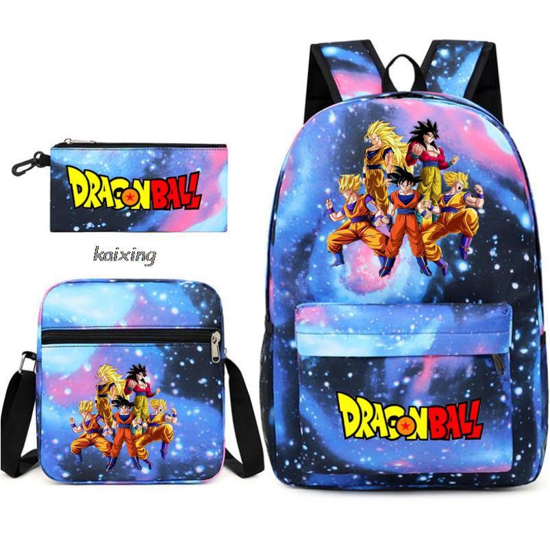 Youth Dragon Ball Backpack Student Shoulder Bag Travel Bag 3-Piece Set - Image 18