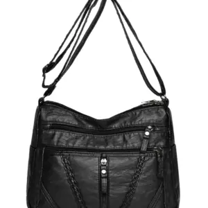 Adjustable Strap PU Leather Shoulder Bag