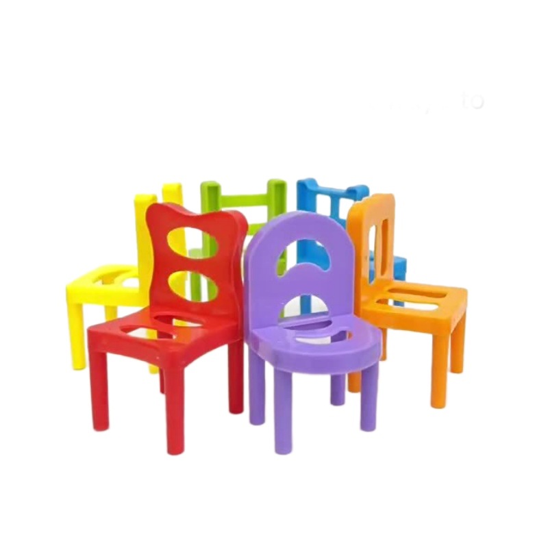 Children's puzzle stacking chair toy stool stacking music parent-child interactive game Christmas toy gift - Image 5
