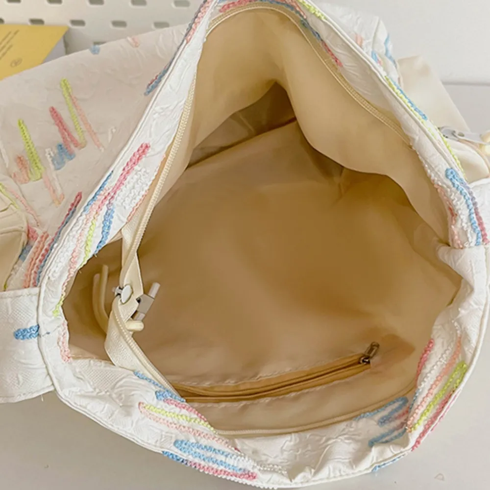 Contrast Texture Shoulder Bag - Image 10