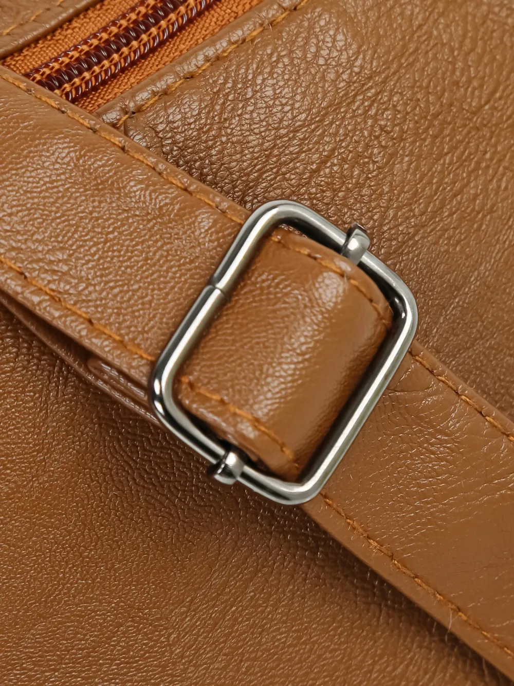 Adjustable Strap PU Leather Shoulder Bag - Image 12