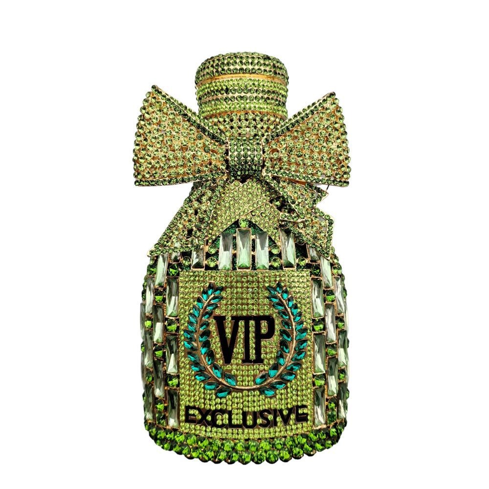 Bow Champagne Wine Bottle Diamond Set Banquet Bag Crystal Handbag for Women - Image 6
