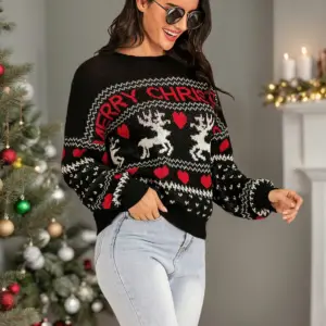 Christmas Element Round Neck Sweater