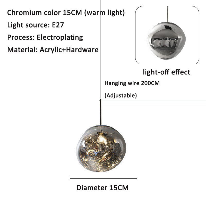 Restaurant Pendant Light Villa Loft Duplex Atrium Staircase Long Line Light Luxury Acrylic Living Room Pendant Light - Image 4