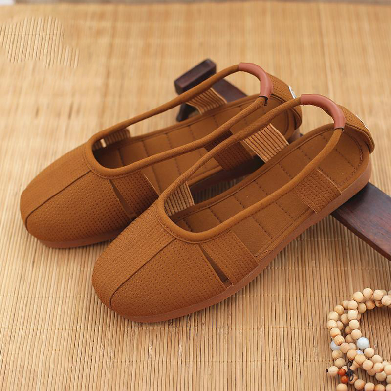 Monk Shoes Single Shoes Arhat Shoes Men's Cloth Top Cotton Shoes Monk Light soled Meditation Shoes - Image 2