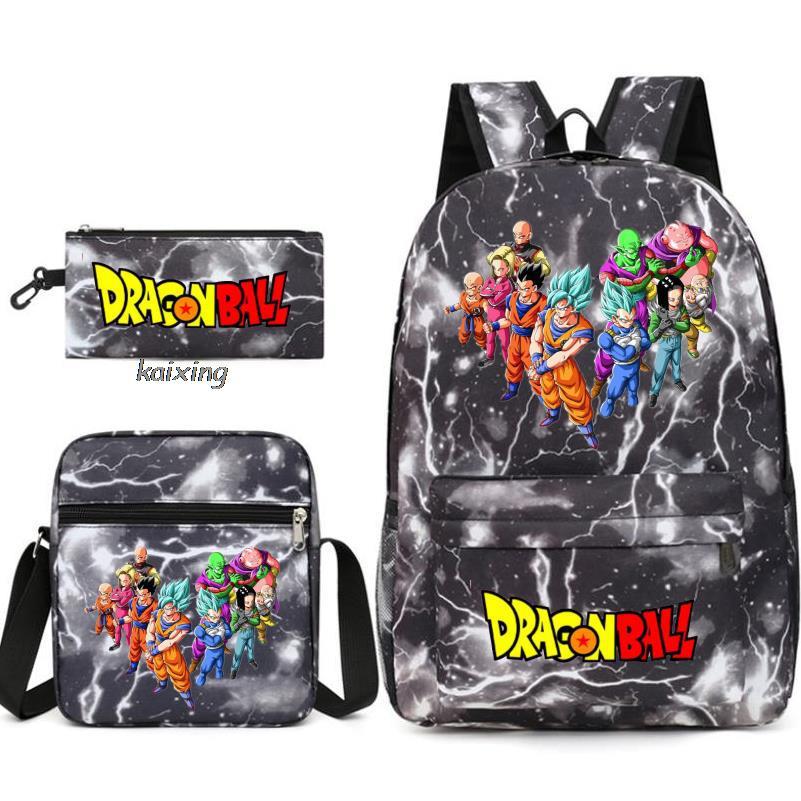 Youth Dragon Ball Backpack Student Shoulder Bag Travel Bag 3-Piece Set - Image 5