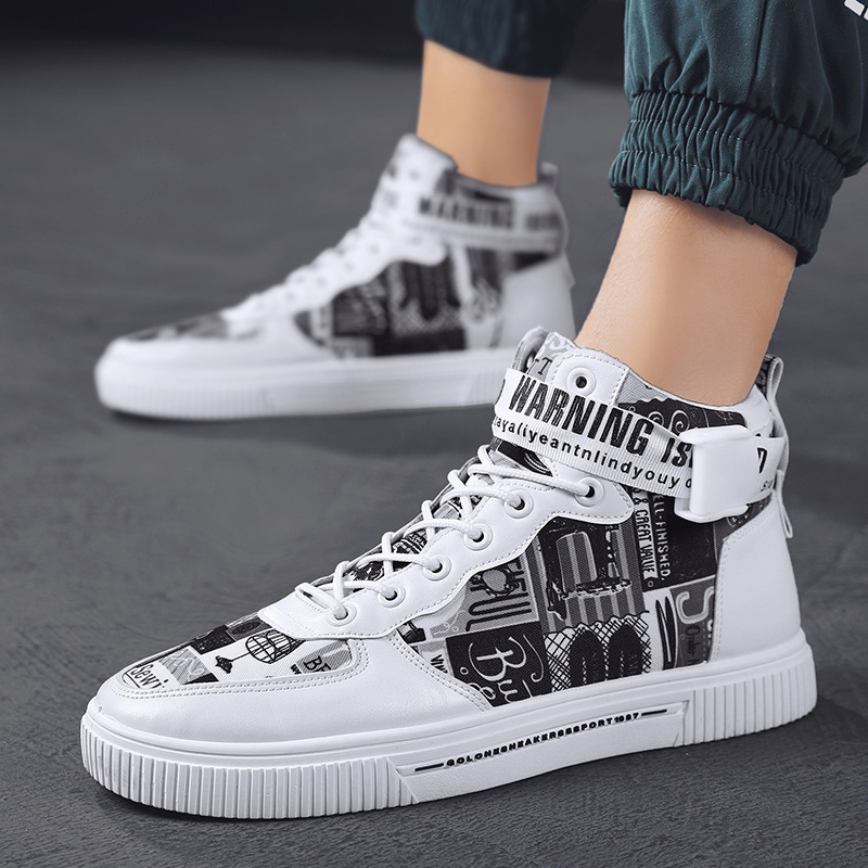 Spring men's trendy shoes, new black high top shoes for teenagers, sports shoes for boys, junior high school students, and men's adobe shoes - Image 6