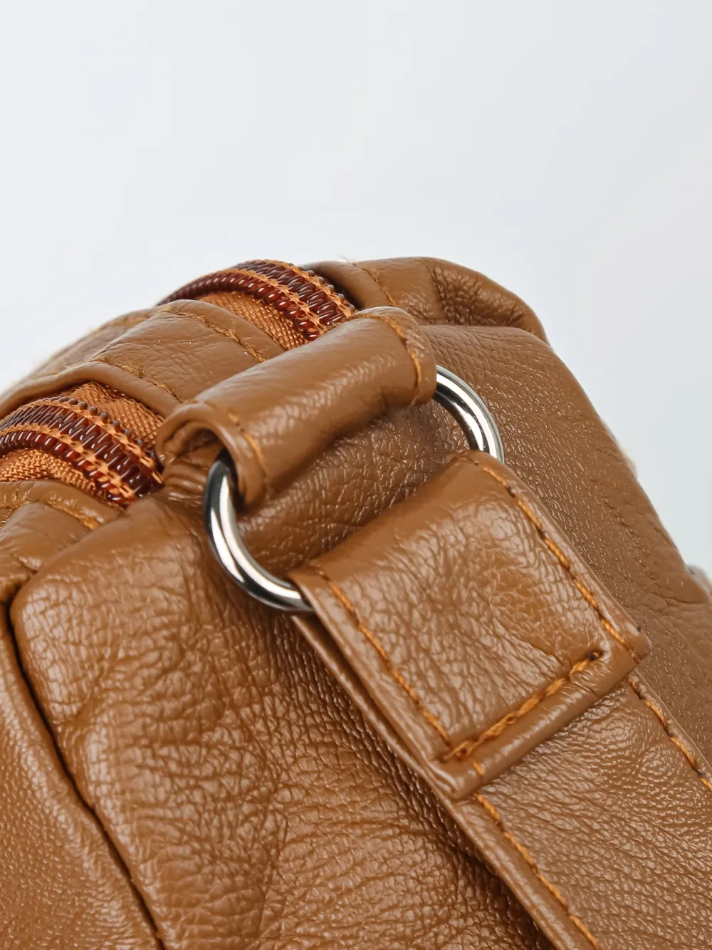 Adjustable Strap PU Leather Shoulder Bag - Image 13