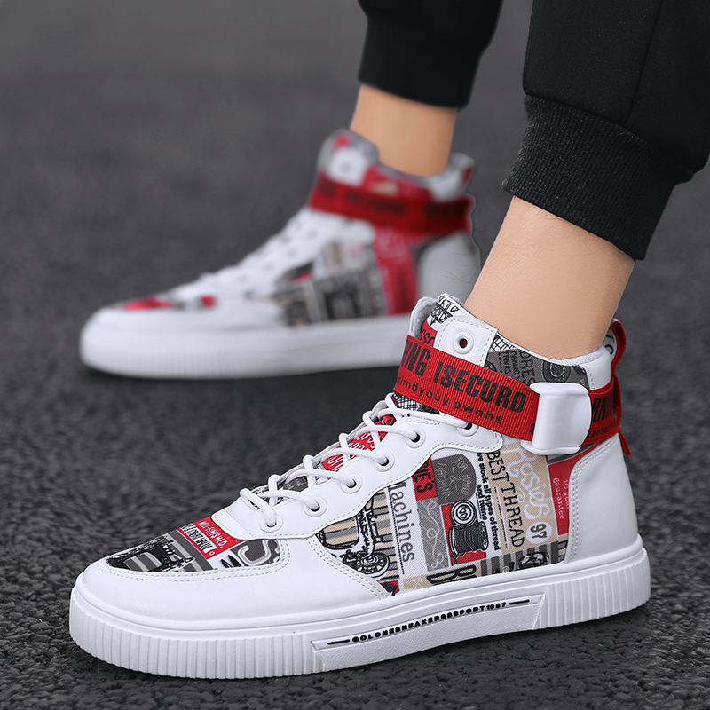 Spring men's trendy shoes, new black high top shoes for teenagers, sports shoes for boys, junior high school students, and men's adobe shoes - Image 8