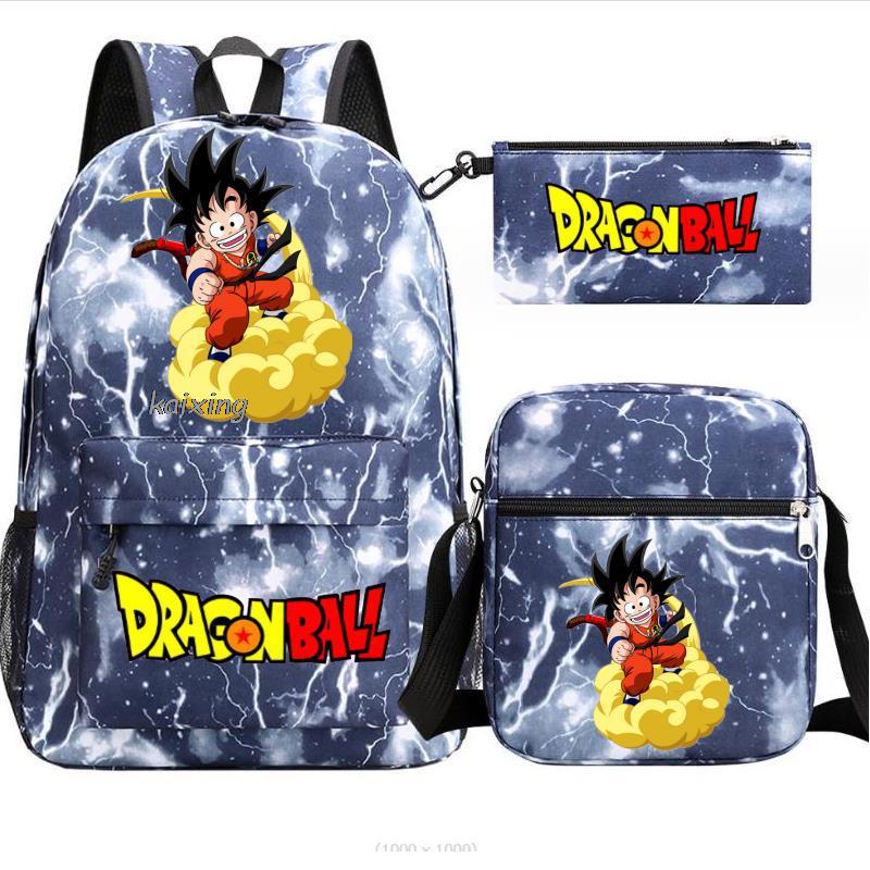 Youth Dragon Ball Backpack Student Shoulder Bag Travel Bag 3-Piece Set - Image 21