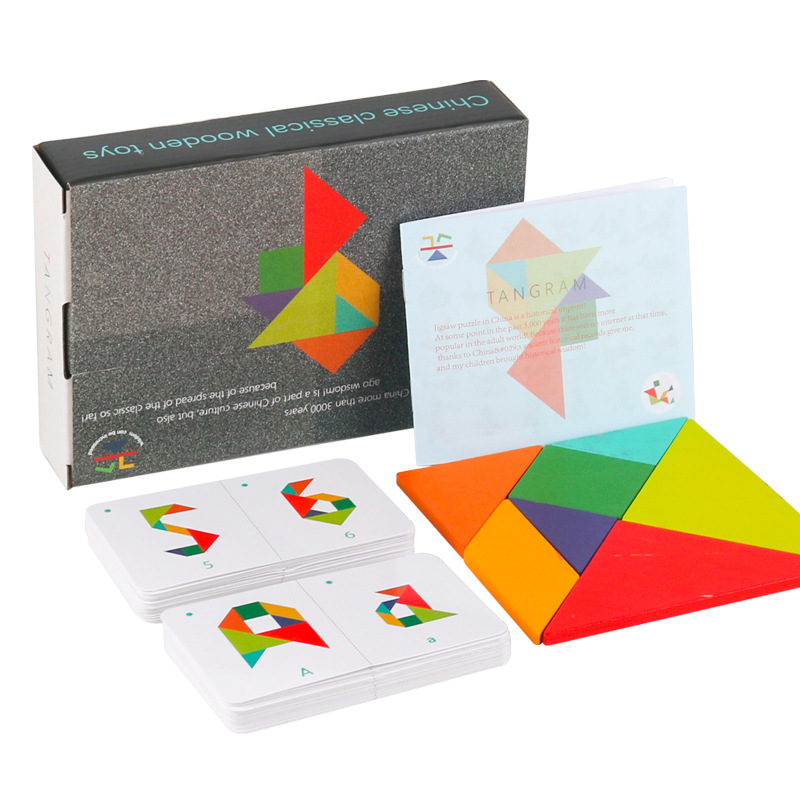 Christmas toys, gifts, fun tangram puzzles, teaching aids for children's early education and puzzle solving, 3D three-dimensional DIY geometric shape puzzle toys - Image 5