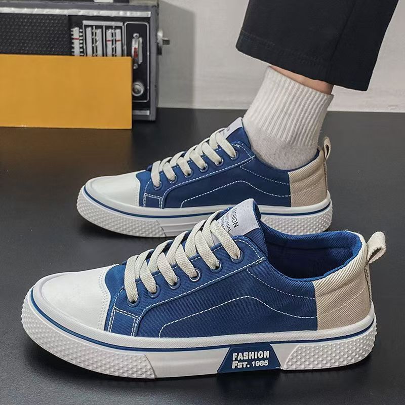 Casual Canvas Shoes for Men Summer Breathable Slip-Resistant Durable Everyday Sneakers - Image 2
