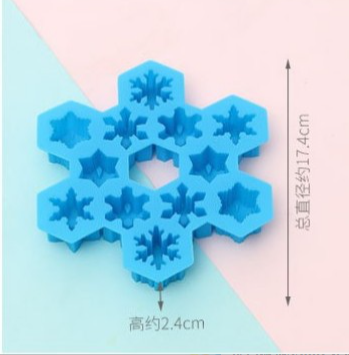 1 PCS Christmas Ice Molds Chocolate Snowflake Cookie Gummies Gummy Silicone Soap Biscuit - Image 9